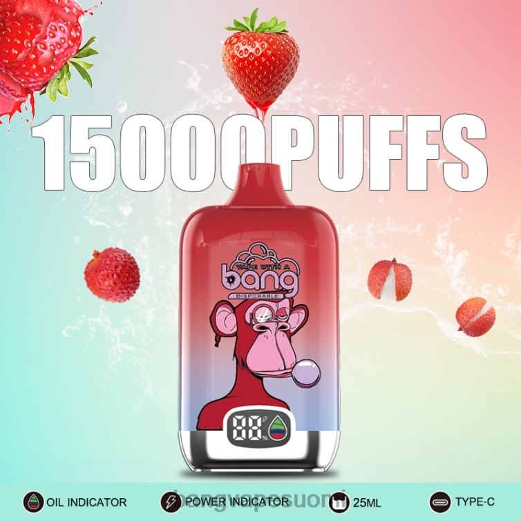 D0X2X11 Bang Vape Digital Smart Screen 15 000 hengittämistä 25 ml kertakäyttöinen | Bang Vape Suomi