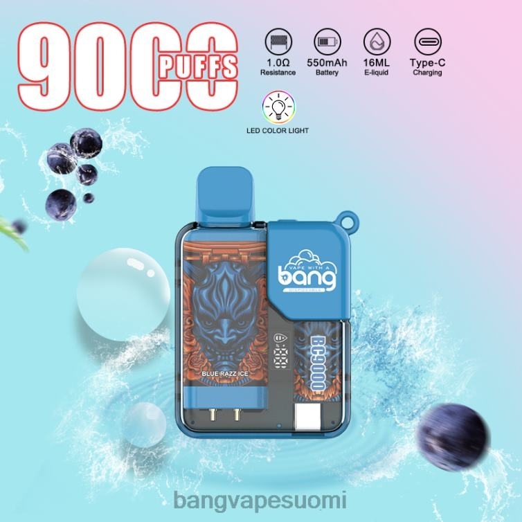 D0X2X6 Bang Vape Box BC9000 esitäytetty 16 ml kertakäyttöinen | Vape Gang Mega Review