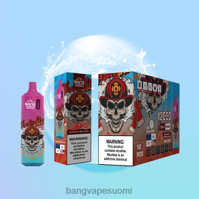 D0X2X4 Bang Vape Tornado 12000 puhallusta led- ja mesh-kelalla kertakäyttöinen | Bang Vape Shop
