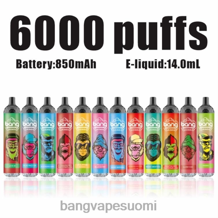 D0X2X8 Bang Vape King 6000 puhallusta 5% nic ladattava tyyppi-c kertakäyttöinen | Vape Gang Disposables Xl