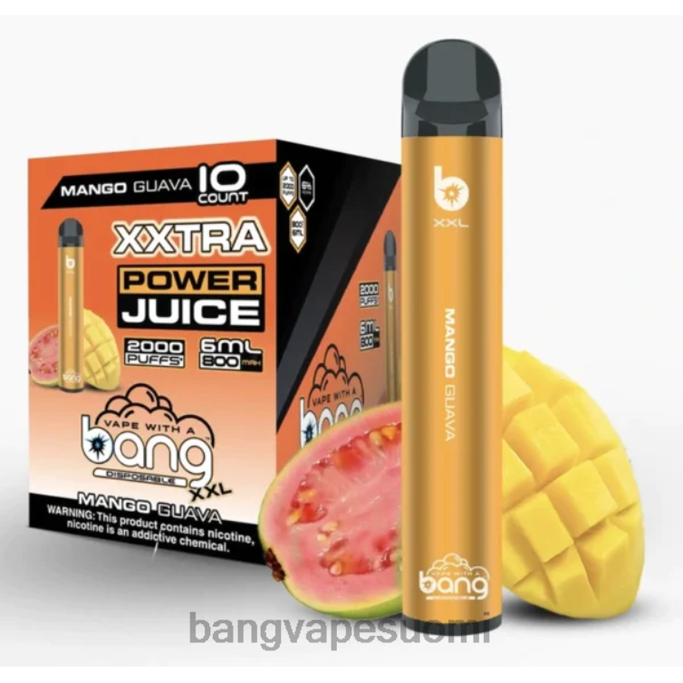 D0X2X20 Bang Vape XXL 2000 hengitystä mango guava | Vape Gang Switch Duo