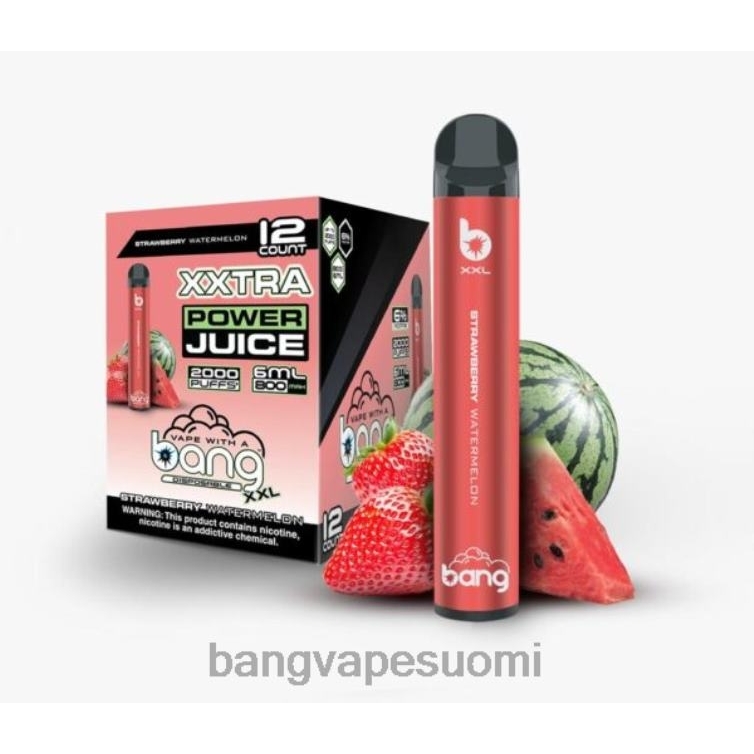 D0X2X24 Bang Vape XXL 2000 hengitystä mansikka vesimeloni | Bang Vape Shop