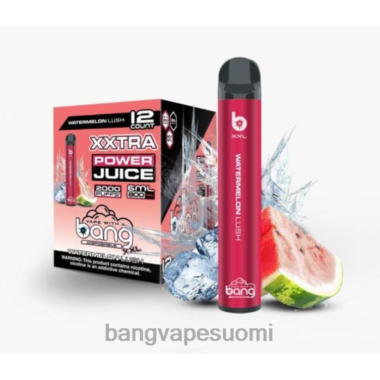 D0X2X26 Bang Vape XXL 2000 hengitystä rehevä vesimeloni | Vape Gang Mega Review