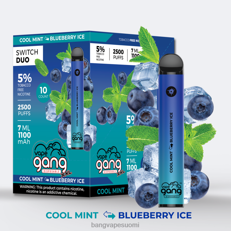 D0X2X44 Vape Gang Switch Duo 2 makua (10 kpl laatikko) passionhedelmä - guavajää | Bang Vape Shop